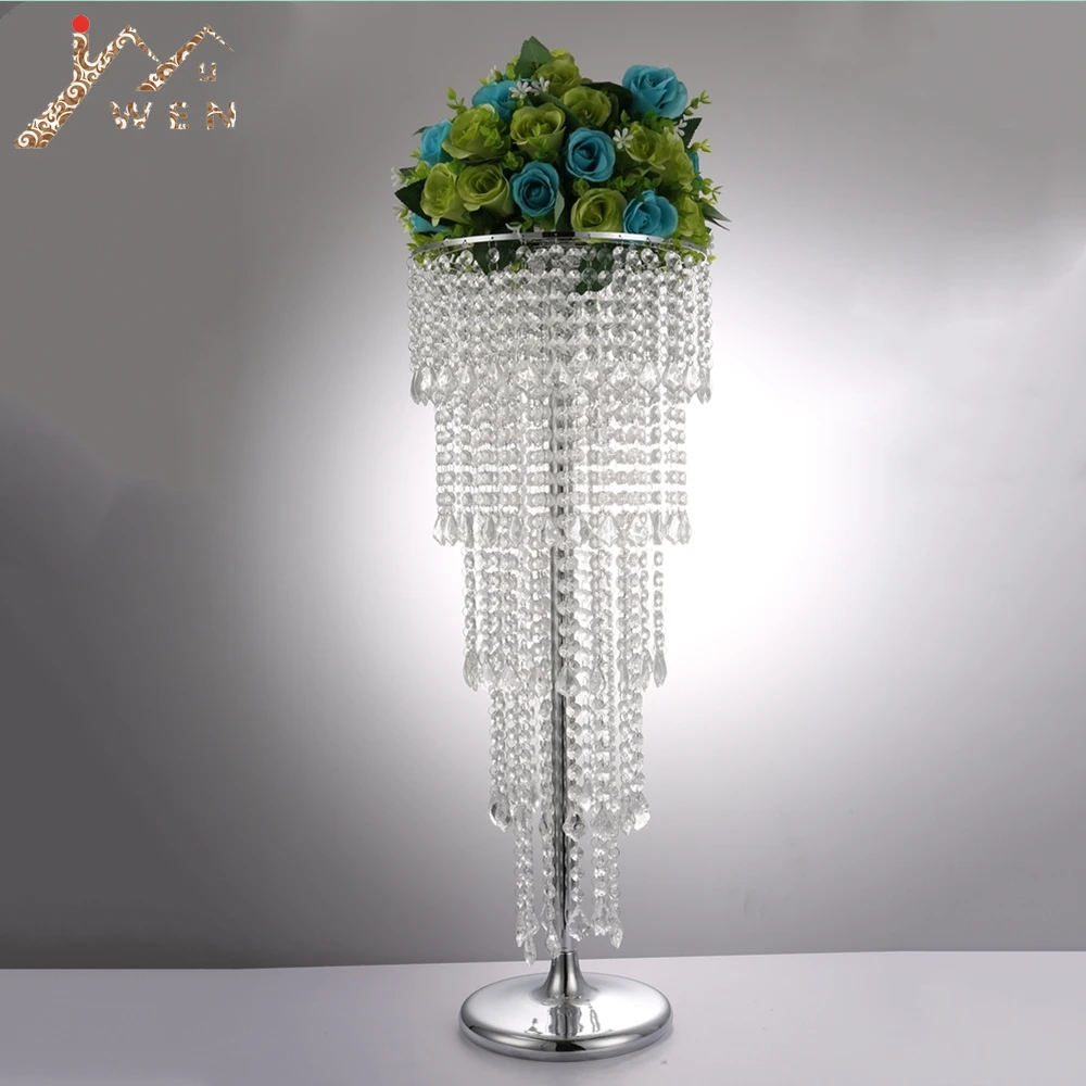 

Acrylic Crystal Flower Rack Wedding Centerpiece / Tabletop vase 5-Tier road leads For Party Home Decoration