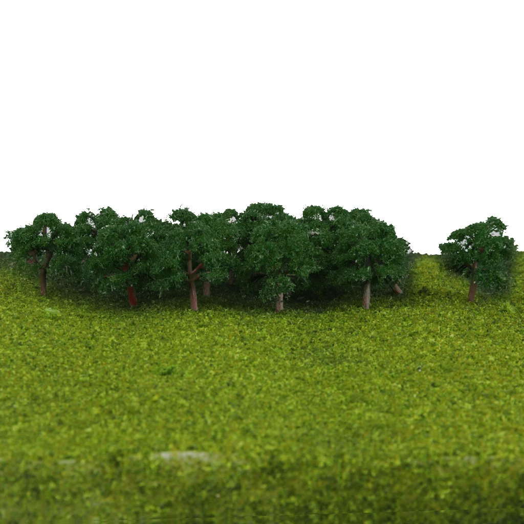 4cm Model Tree Forest Plants Making Accessories Z Scale Train Railway Railroad Scenery Diorama or Layout, Pack of 25