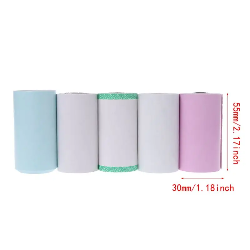 Photo Paper Mini Printable Sticker Roll Thermal Printers Clear Printing Smudge-Proof Portable