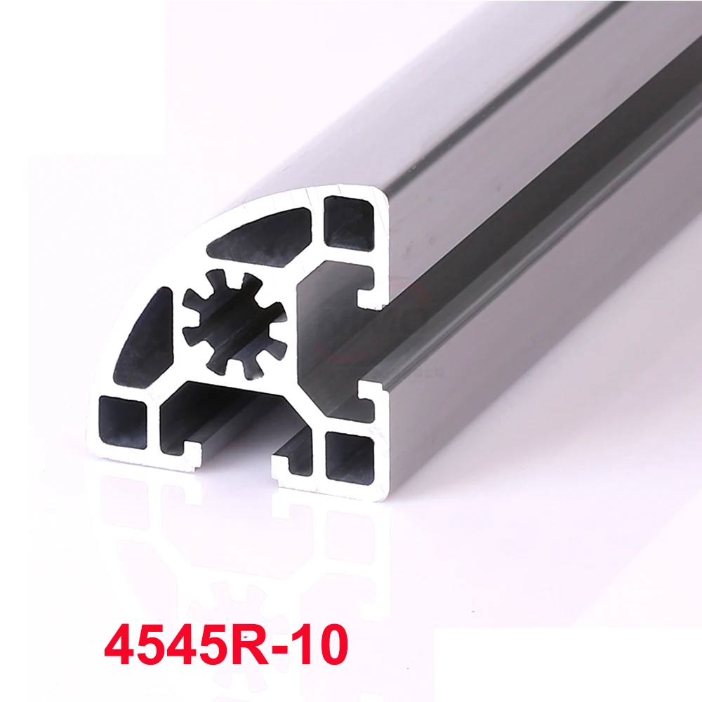 1PC 4545R-10 EU Aluminum Profile 100-800mm Length 1/4 Curved Linear Rail for DIY 3D Printer CNC