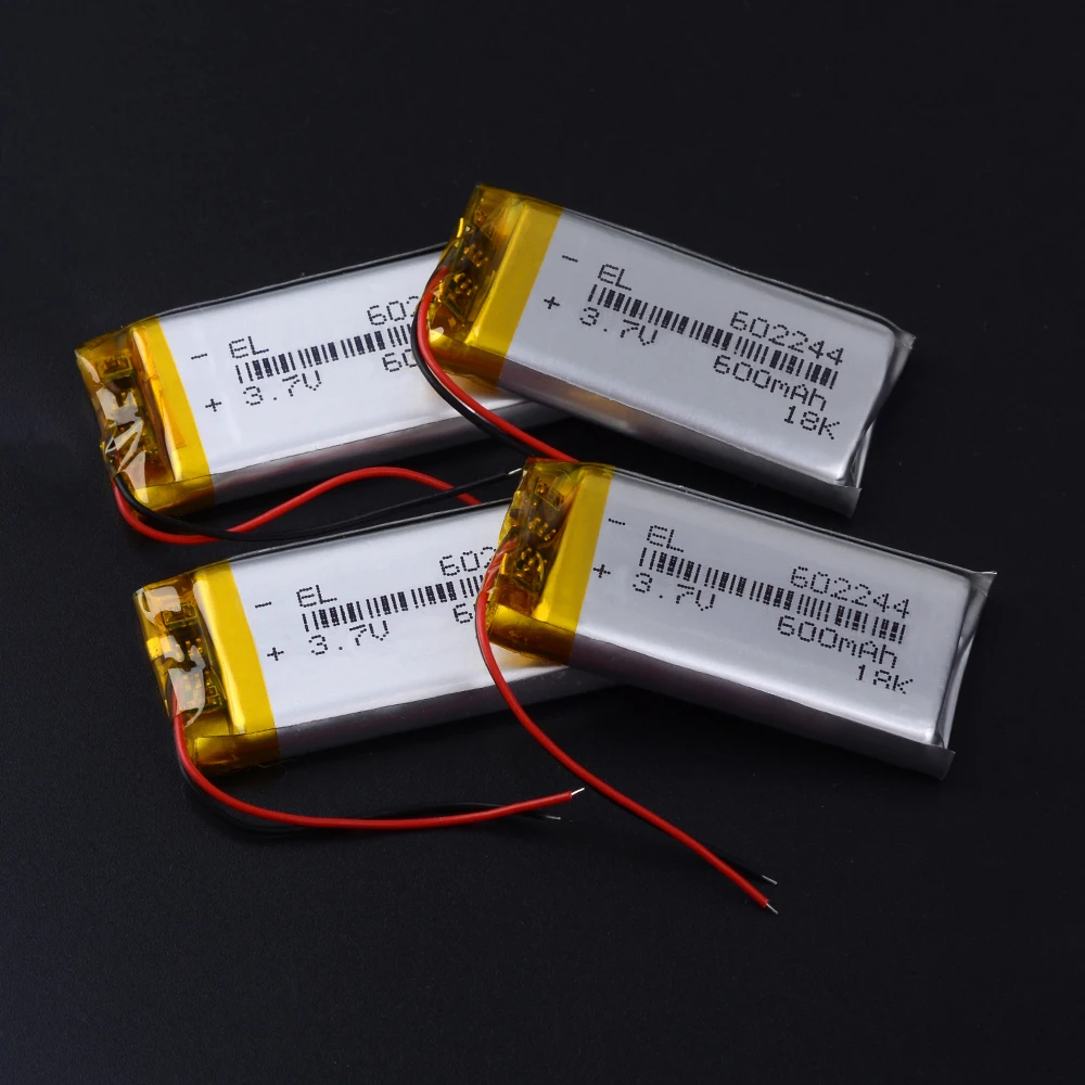 3.7V 600mAH 602244 602045 Rechargeable Lithium Li-ion Polymer Battery