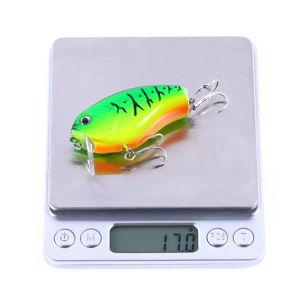 HENGJIA Floating Shallow Diving 0.5-1M Crankbait Fishing Lures 17g/60mm Lifelike Wobblers With 6# Hooks isca artificial peche