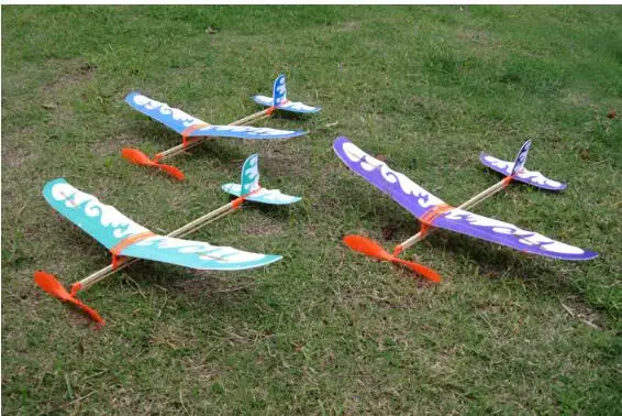 Your First Airplane! Elastic Rubber Band Powered DIY Foam Plane Model Kit Aircraft Educational Toy