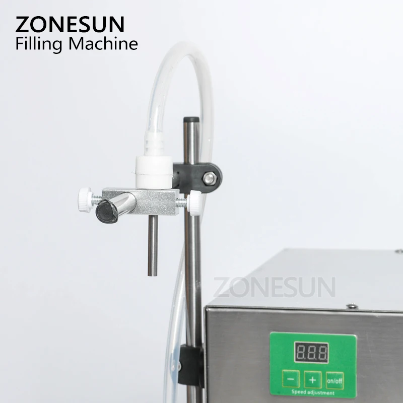 ZONESUN 2 หัวน้ำหอมน้ำน้ำมันหอมระเหยไฟฟ้าควบคุมดิจิตอล Peristaltic ปั๊ม Liquid Filling Machine