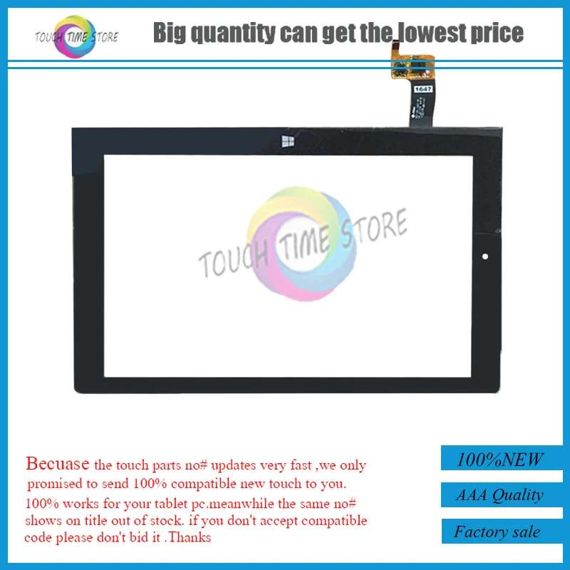 

Free shipping 10.1inch Touch Screen Panel digitizer Glass Replacement MCF-101-1647-01-V4