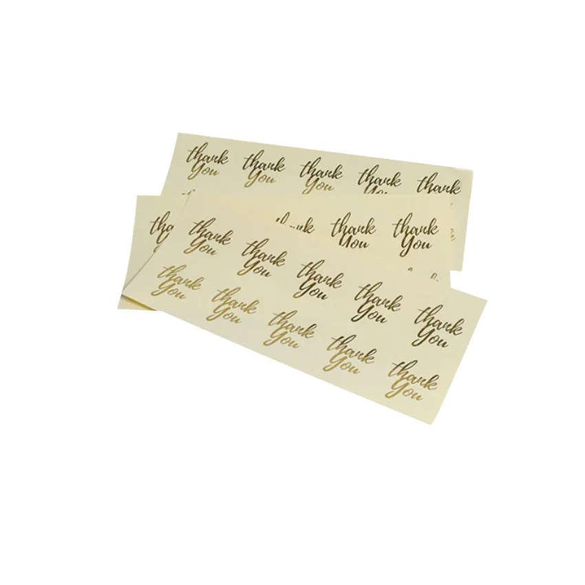 100PCS/lot Transparent love hot stamping Thank You 4.3cm Baking Decoration DIY Multifunction Gift packaging Label