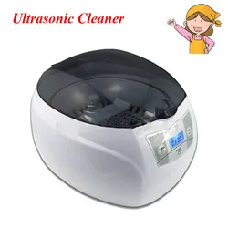 Small Capacity Stainless Steel 110V/220V Ultrasonic Cleaner with Degas Heating Timer Bath LED Lighting JP-900S