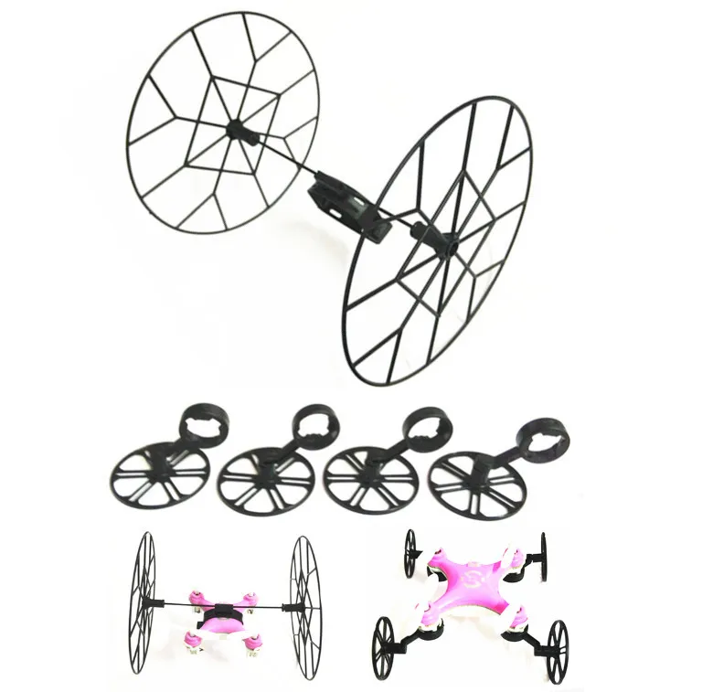 Protection Wheels  4 on the transparent propeller 4 of the luminous propeller For Cheerson CX10 CX-10 JJ810 JJ820 RC Quadcopter