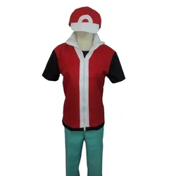 2020 gra gorący trener czerwony przebranie na karnawał Ash Ketchum strój Cosplay dostosuj dowolny rozmiar