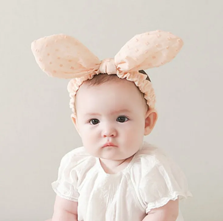 

Baby Girl Kids Cute Big Ear Supreme Headband Toddler Headbands Girls Dot Hair Band Head Hoop Bow Accessories Photography Props