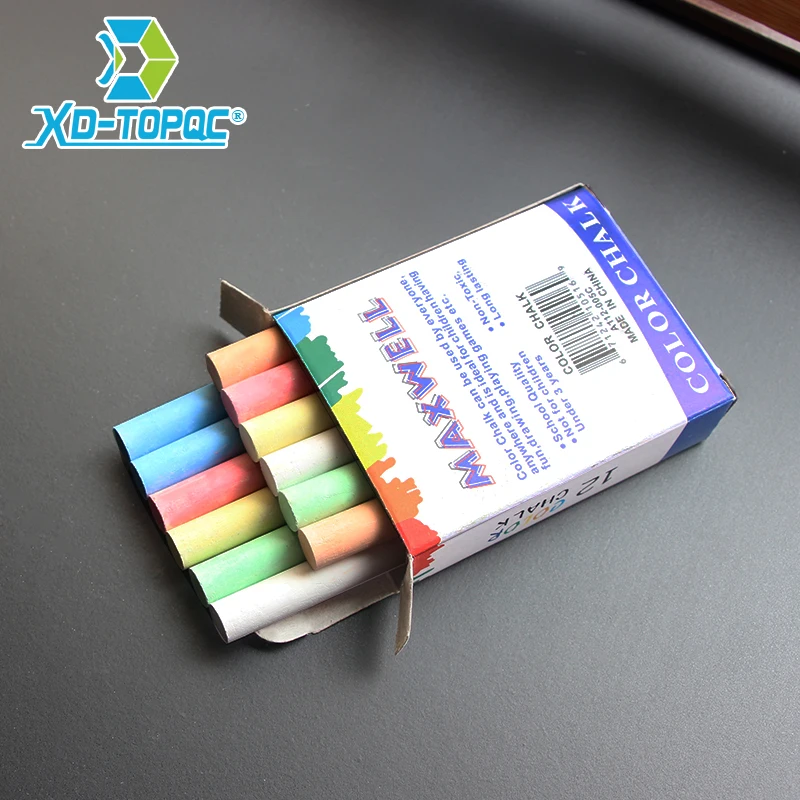 12 pcs/Lot Chalk Pen Drawing Chalks For Blackboard 6 Colors Stationary Office School Supplies Accessories tizas escolar