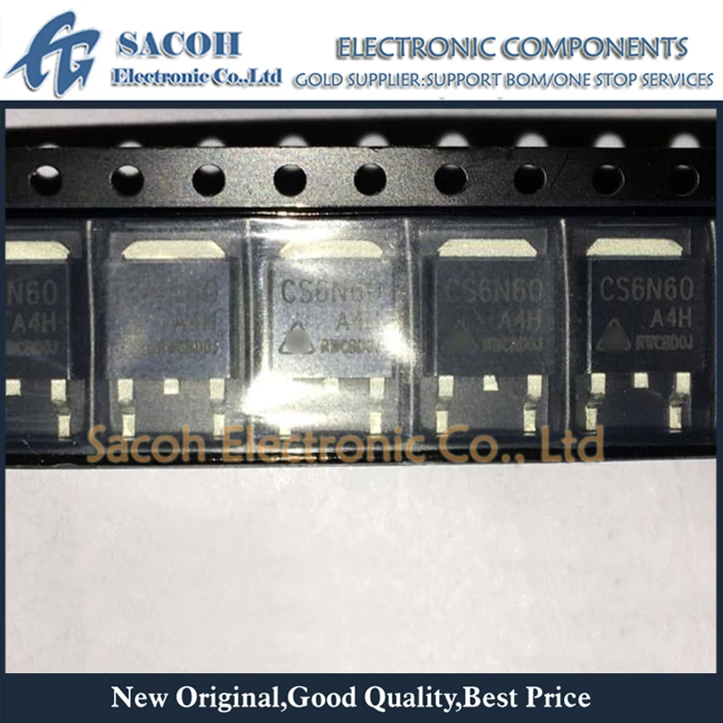 

New Original 10Pcs/Lot CS6N60A4H CS6N60 OR CS4N60A4HD CS4N60 TO-252 6A 600V Power MOSFET Transistor