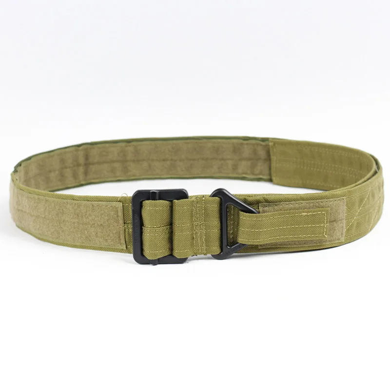 CQB Rappel Belt con fibbia in metallo cintura tattica softair di sopravvivenza regolabile cintura da caccia