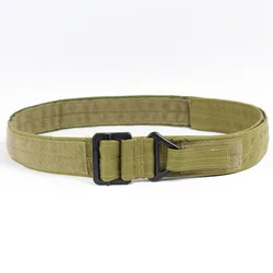 CQB Rappel Belt con fibbia in metallo cintura tattica softair di sopravvivenza regolabile cintura da caccia