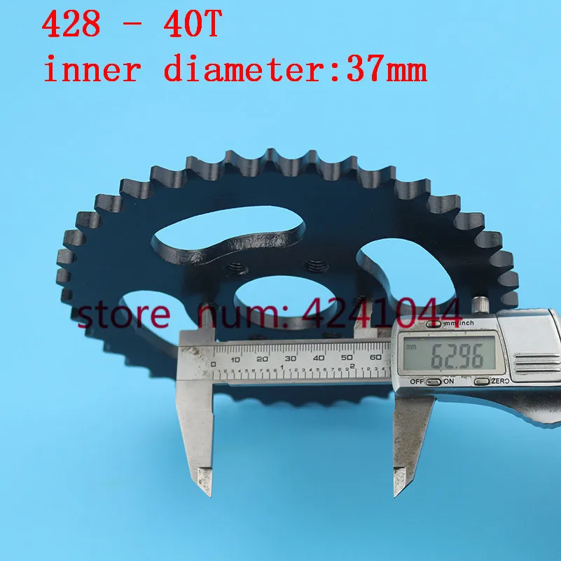 Black Steel sprocket 428 40T tooth 37 mm 6 hole rear chain sprockets for 4 wheel ATV Motorcycle