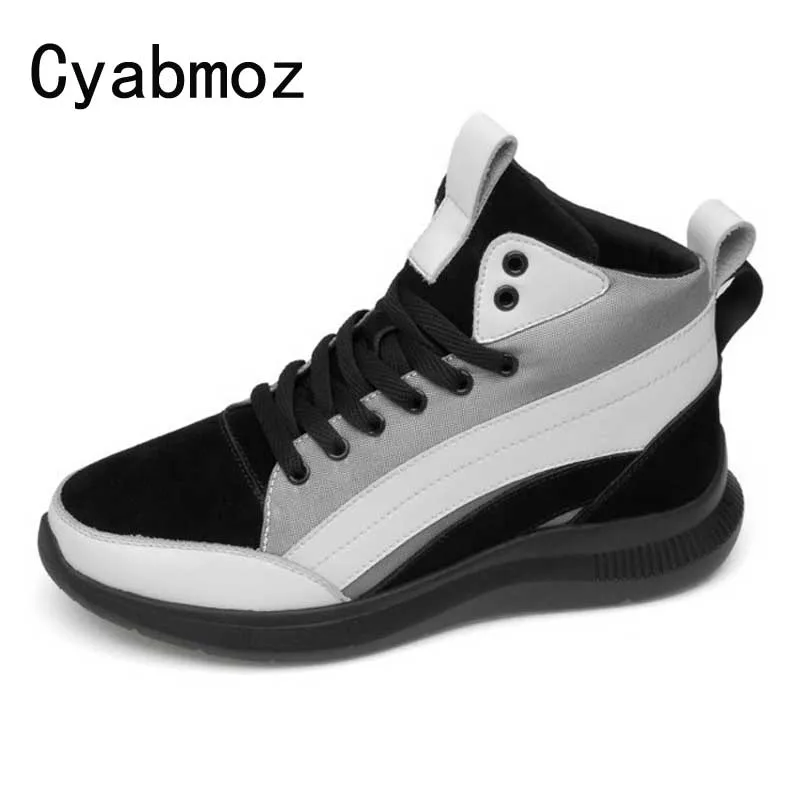 

Men 5/7CM High Top Height Increasing Shoes Genuine Leather Breathable Sneakers With Invisible Elevator Insole Casual Shoes