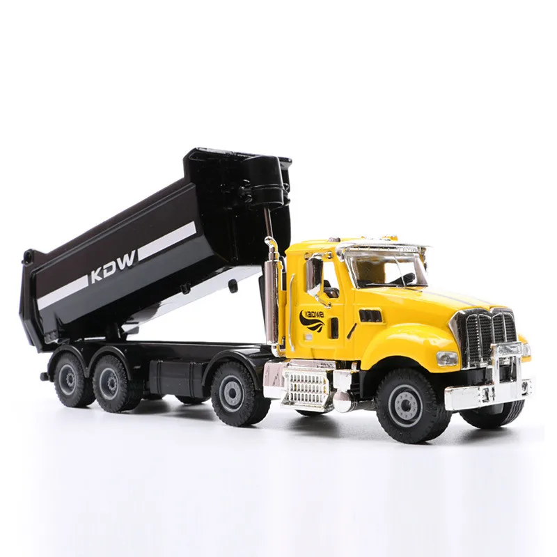 Exquisite 1:50 dump truck alloy model,simulation engineering construction vehicle,children\'s die-casting metal toy,free shipping