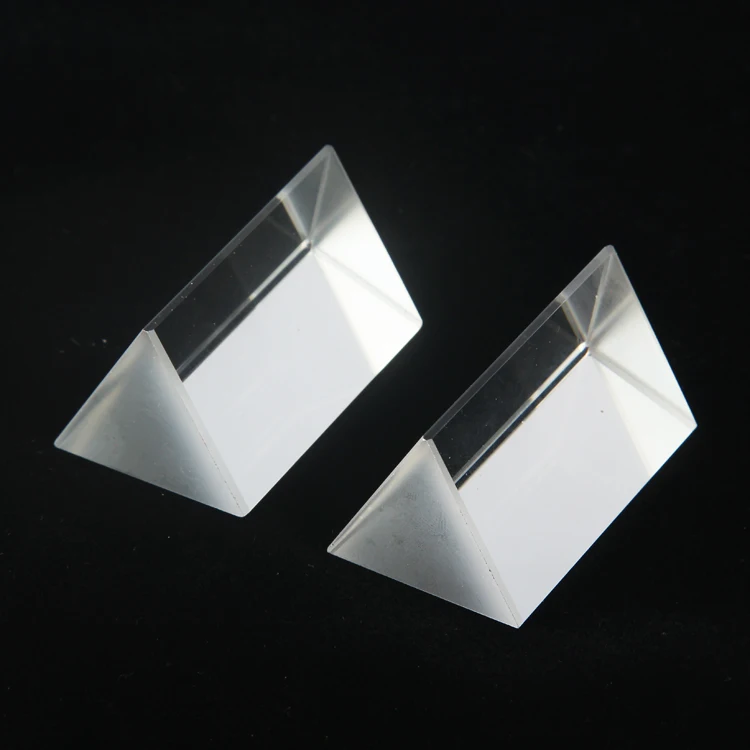 (5*3 ซม.) rainbow กระจกสะท้อนสามเหลี่ยม Prism ฟิสิกส์สอนคลื่นแสงสี Triple Prism ของขวัญกล่อง