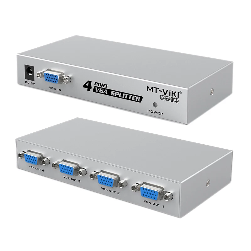 MT-VIKI 4Port VGA Splitter One in four out One host four monitors HD video computer monitor splitter MT-1504