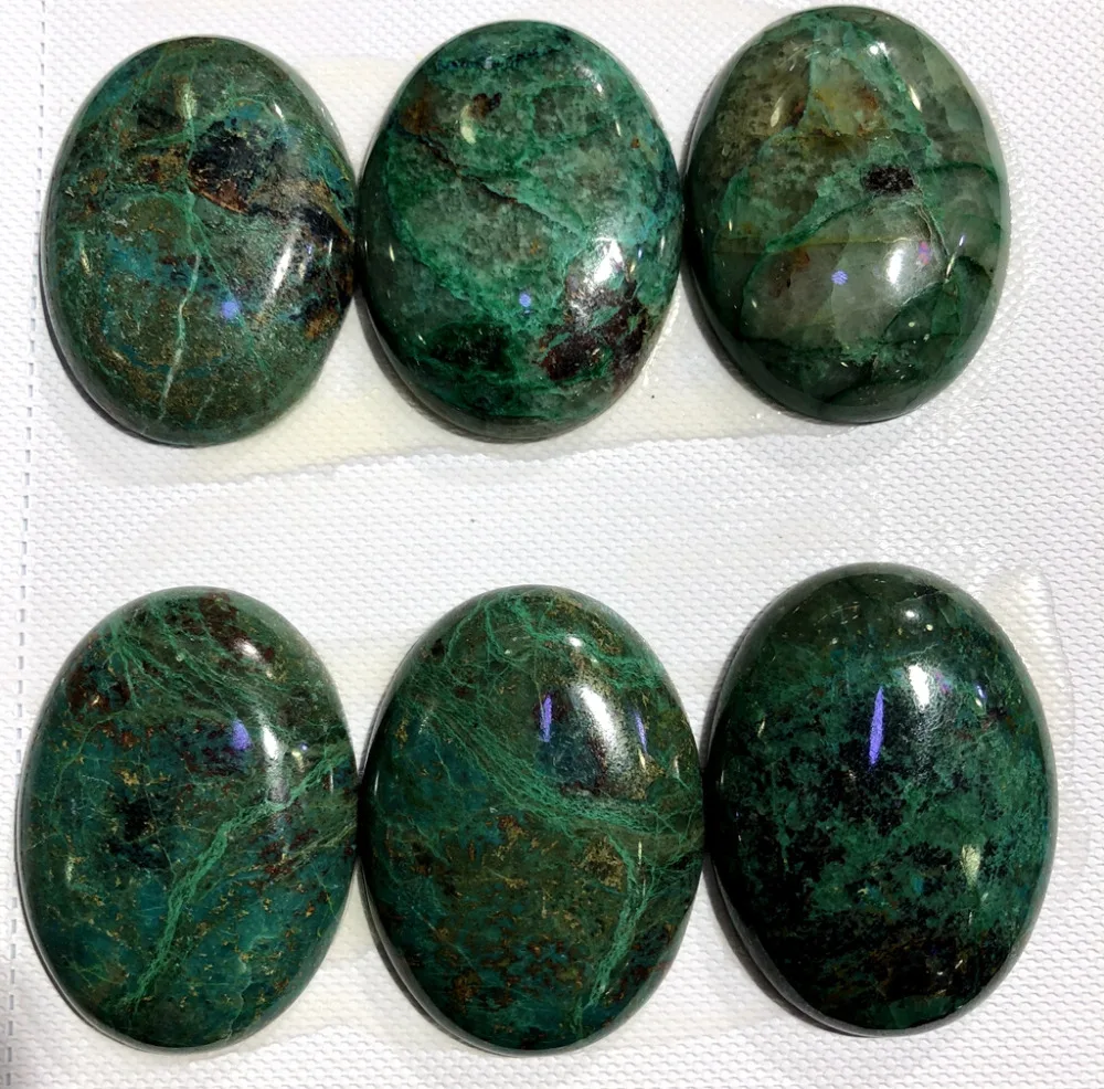 100% Natural Chrysocolla Gem stone Cabochon 30x40mm Oval CAB Ring Face Pendant,2piece/pack