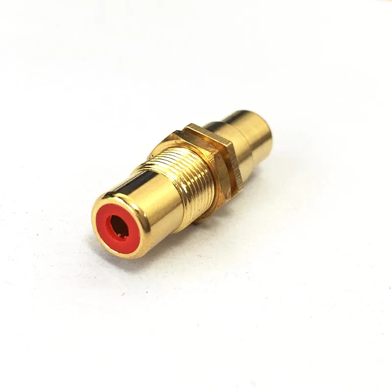 Lotus connector AV female to female coupler adapter with nut for audio video