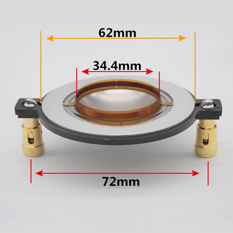 2PC Tweeter Speaker Voice Coil 34.4mm Titanium Diaphragm Repair Kit Treble Horn For Home Theater Professional Audio Mixer DJ - Image 5