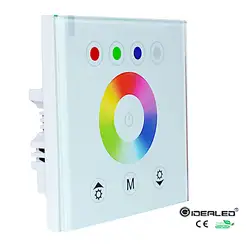 Pannello di tocco del regolatore di RGBW del commutatore del montaggio della parete regolatore della striscia del dimmer di 4 canali per DC12V-24V della luce di striscia di RGB RGBW