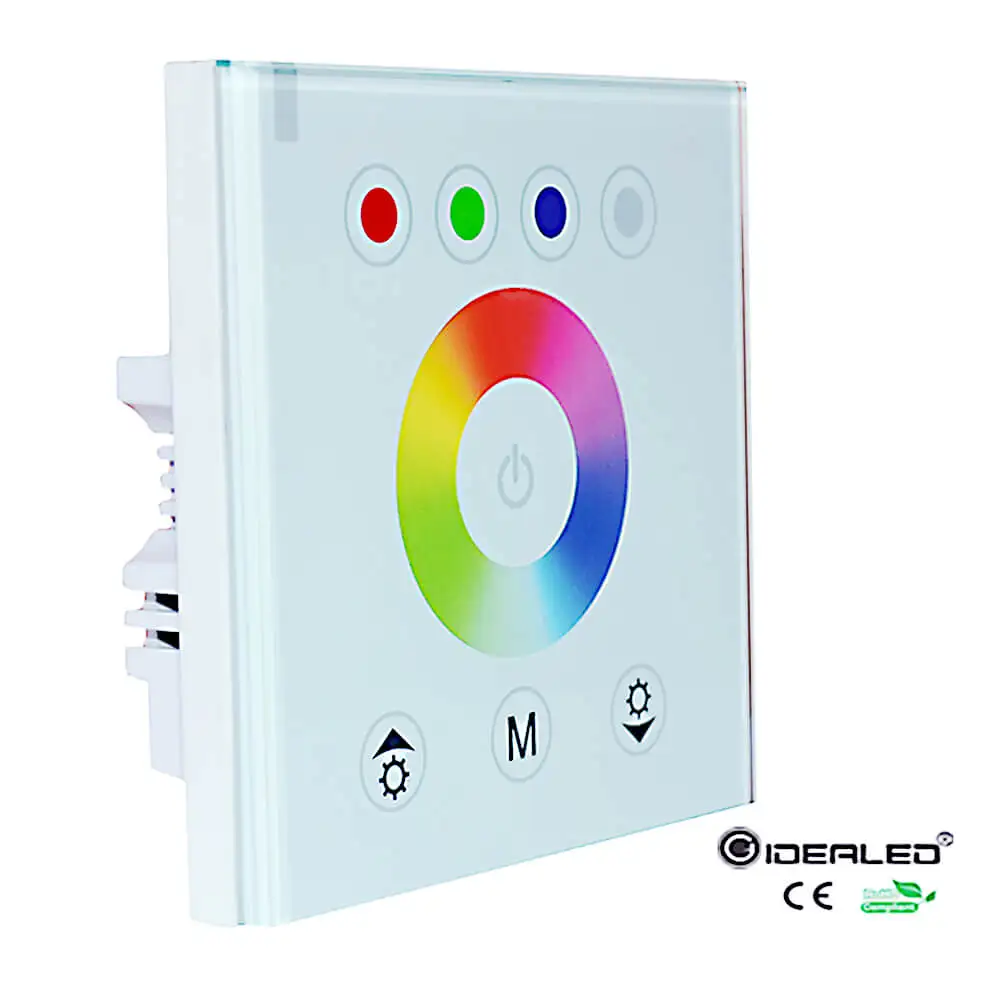 wall mounting switch RGBW Controller touch pannel 4 channel dimmer strip controller for RGB RGBW strip light DC12V-24V