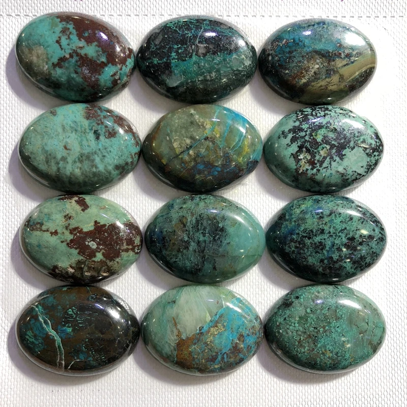 100% Natural Chrysocolla Gem stone Cabochon 22x30mm Oval CAB Ring Face Pendant,5piece/pack