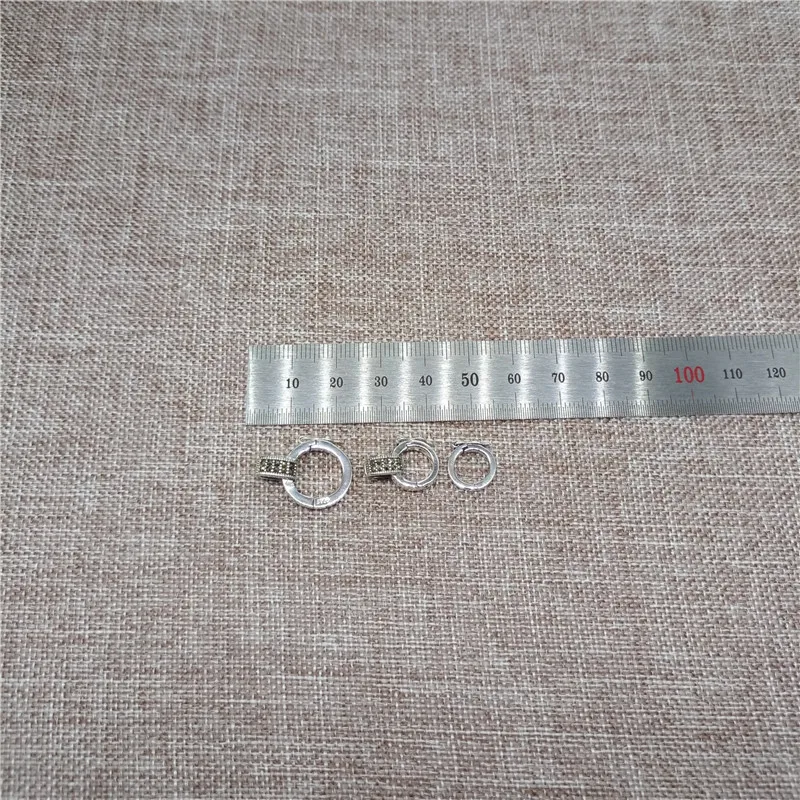 925 Sterling Silver Round Clasps with Marcasite for Bracelet Necklace