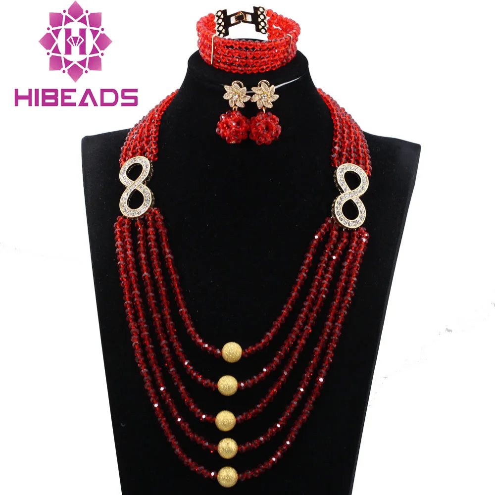 Indian Necklace Set 2017 Nigerian Wedding Beads Crystal Jewelry Sets Yellow African Beads Jewelry Set Bridesmaid Free ShipABH379