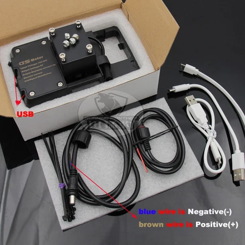 Para BMW R1200GS LC y soporte de navegación de aventura R1250GS S1000XR R1200RS cargador USB para motocicleta soporte para teléfono móvil