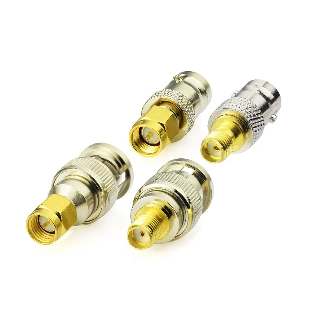 Eightwood SMA to BNC Coaxial Adapter Kit  4 Type Male Female for SWR MeterTwo Way Radio Antenna Connector Baofeng JVC Pioneer