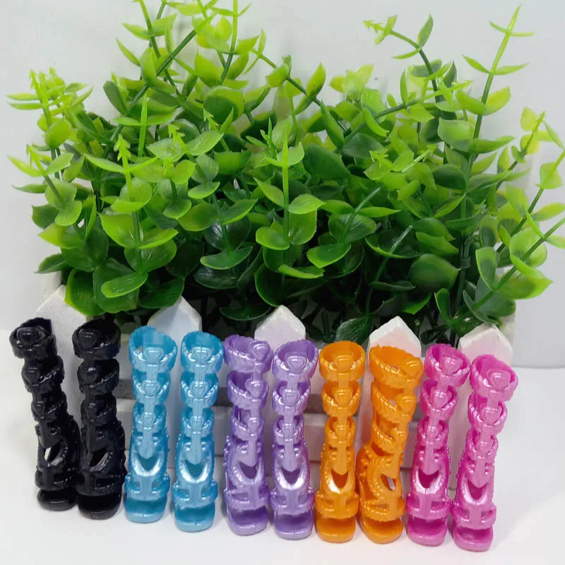 5pairs/lot Fashion Children Kids Baby Toys Doll Accessories High Heel Boots Shoes For Monster Demon Dolls For 1/6 BJD Doll