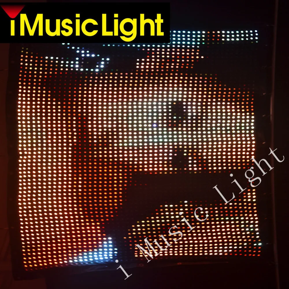 LED Video Curtain P3 2M*4M PC Control,LED Flexible screen with Flight Case