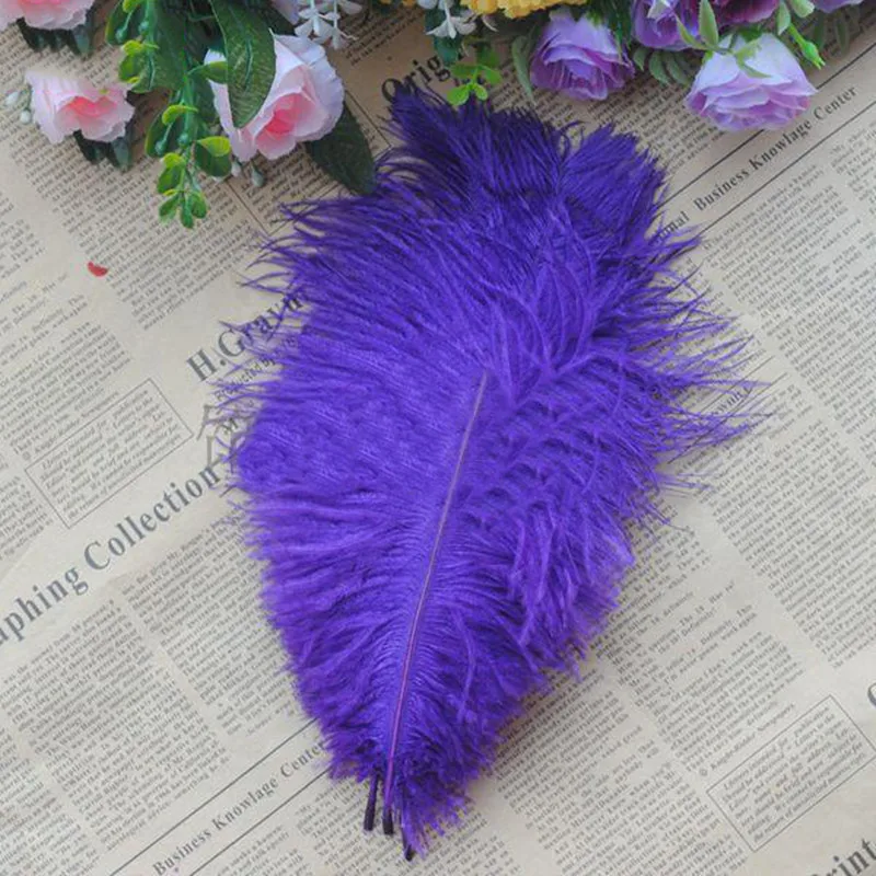 25~30 cm  100PCS / lot 10-12 inches Purple ostrich feather hair, weddings, birthday parties, Christmas decorations