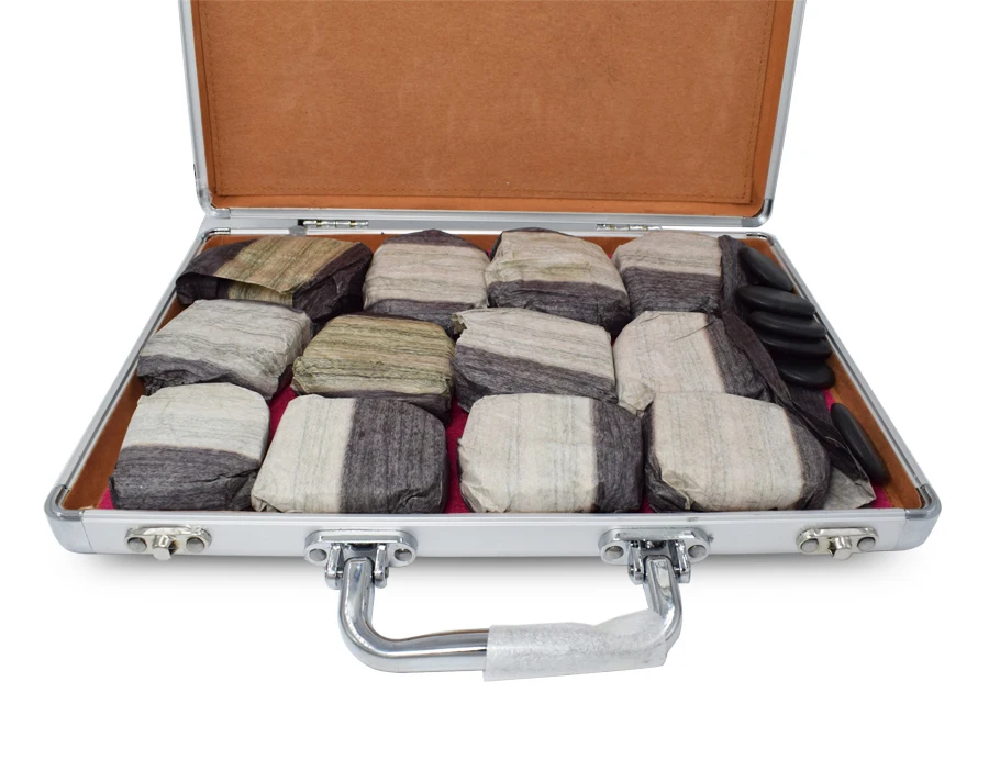 20pcs/set Lava Natural Energy Massage Stones Hot Spa Rock Basalt with Heater Box 110-240V