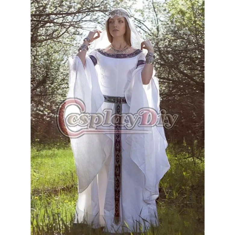 

Medieval Central Europe Dress with belt Adult Women Cosplay Costume Custom Made L320