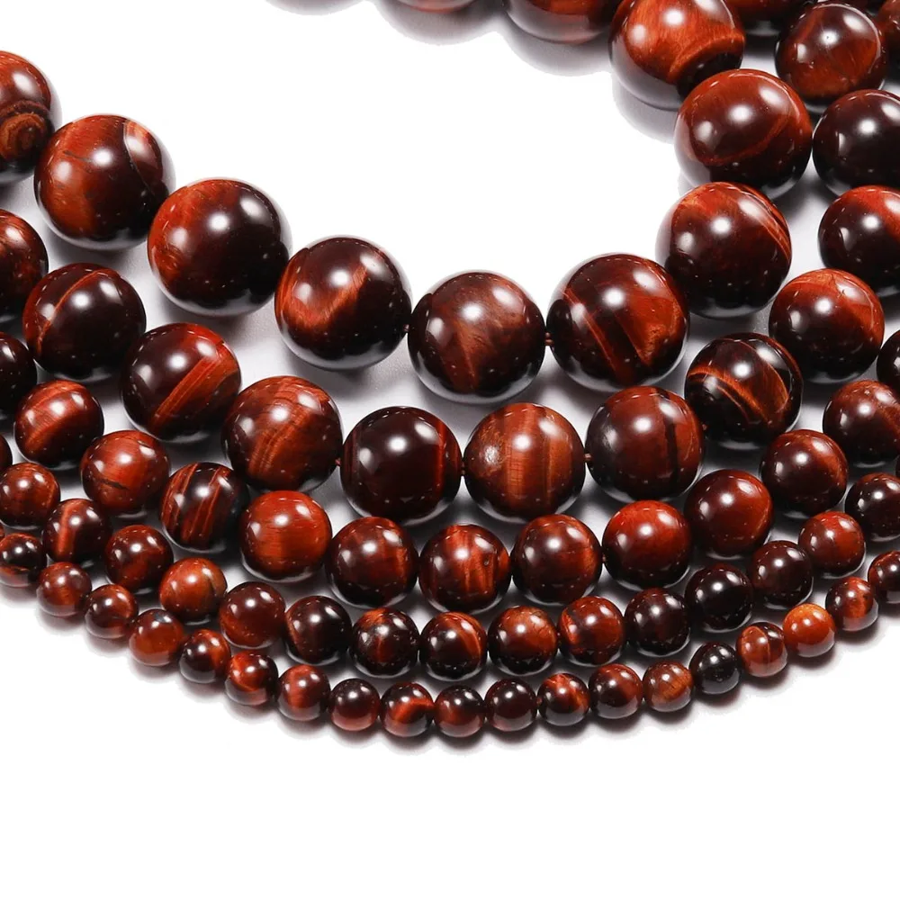 1strand/lot 4 6 8 10 12 mm AAAAA Natural Stone Red Tiger Eye Agat Round Beads Loose Spacer Bead For Jewelry Making DIY Bracelet