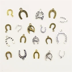 10pcs Charms For Jewelry Making Animal Good Luck Horseshoe Horse Shoes Accessories Parts Creative Handmade Birthday Gifts