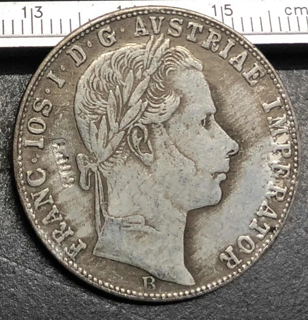 1860 Austria 1 Florin-Franz Joseph I Silver Plated Copy Coin