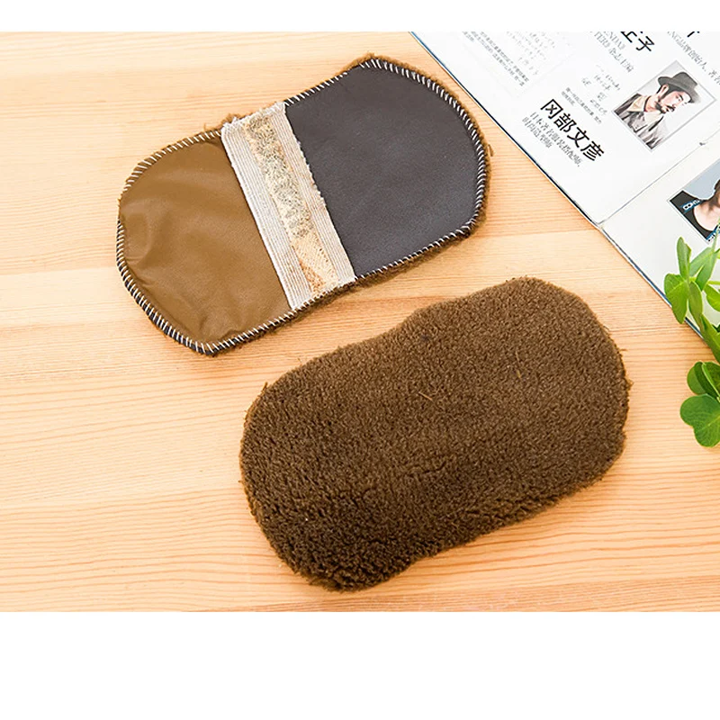 1 Pcs Fashion Soft Wool Plush Suede Shoes Cleaner  Polishing Shoe Care Brush Shoe Gloves Wipe Shoes Mitt