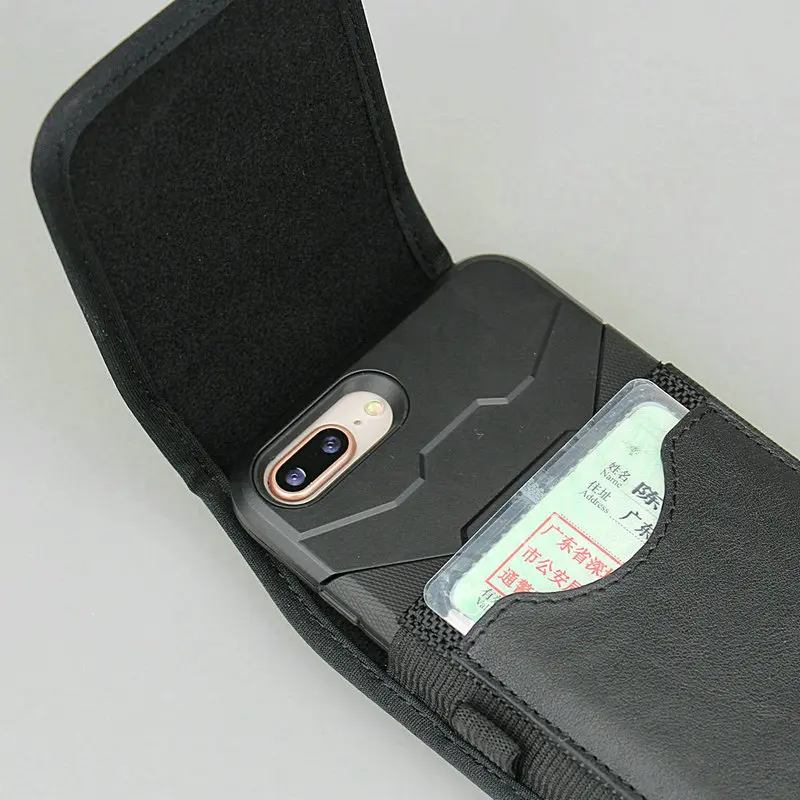 Vertical Nylon Cell Phone Belt Pouch for Huawei P50 P40 P30 Pro