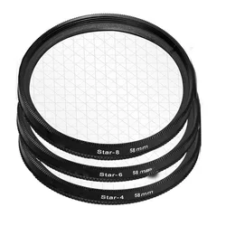 58mm star filter camera lens filter star-4 -6 -8 cross 4 6 8 point for canon 500d 450d 550d 600d 1000d 1100d 18-55mm lens