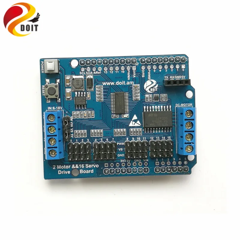 오리지널 와이파이 로봇 암 컨트롤러 키트 개발 보드, Arduino 2 웨이 모터와 호환, 16 웨이 서보 탱크 자동차 DIY 장난감