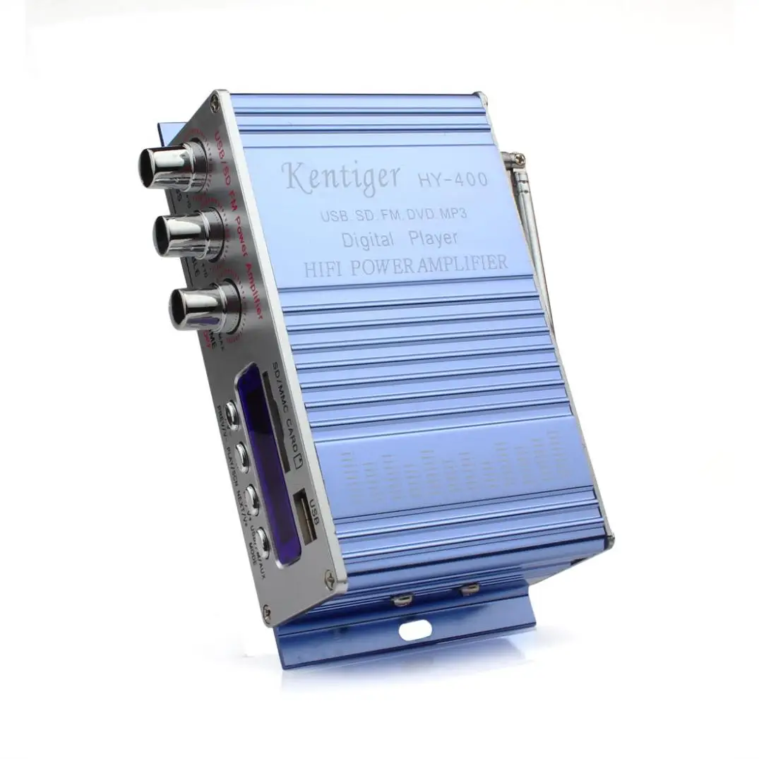 Kentiger HY-400 12V Digital Display Auto Car Power Amplifier FM Radio Player Support USB SD Card Input with Remote Control