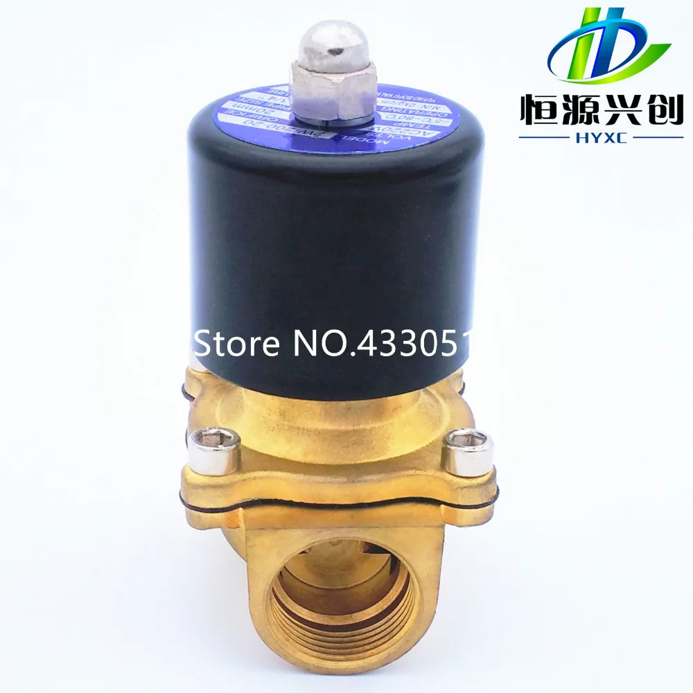 

2019 Electromagnetic Valve 2W160-32/40/50 NC/NO 2 Way 1/2" Gas Water Pneumatic Electric Solenoid Valve Water Air 24V AC110V 220V