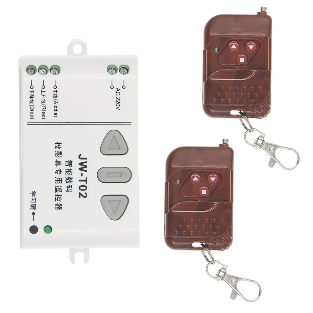 

AC 220V Wireless Remote Control Switch Motor Inversion Forward Reverse Stop Shutters Gate Projection Screen Electric