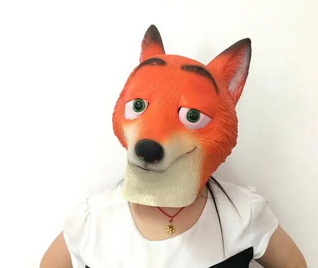 New Arrival Movie  Guise Scary Mask Judy Funny Nick Fox Latex Headgear Mask