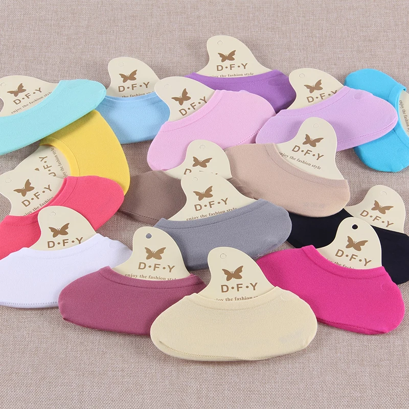 

Women Socks Thin Slippers Candy Solid Color Female Invisible Ventilate Boat Socks Low Ankle Sock Woman Hosiery 16 Types